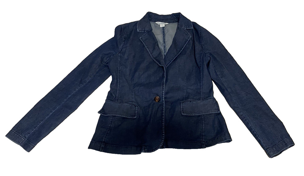 Sundance Womens Dark Denim Blazer Size 4 Office Western Cowgirl Festival
